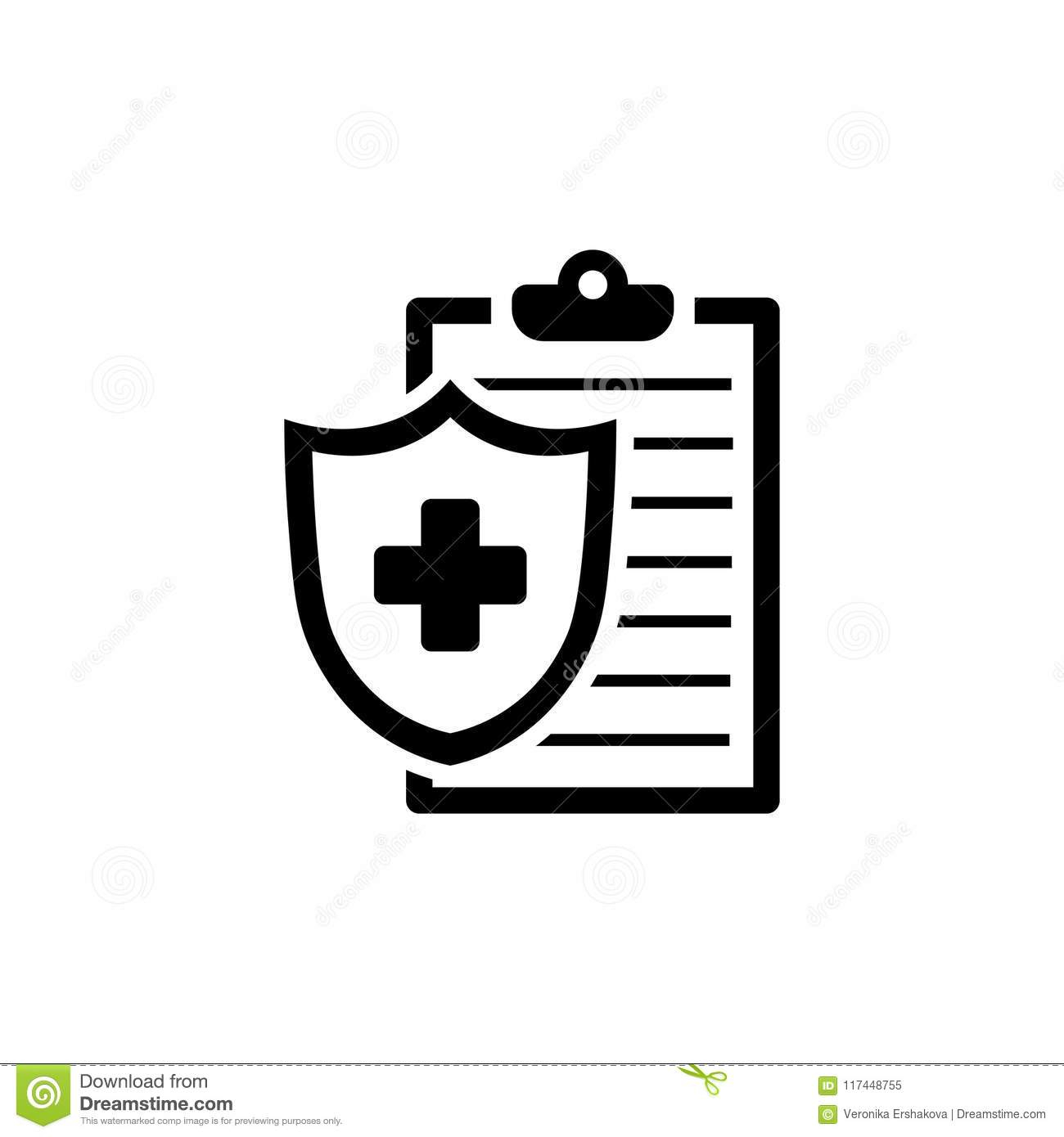 Medical Insurance Icon Health Insurance Symbol Stock Vector 