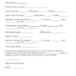 Medical Insurance Verification Form Templates Free Printable