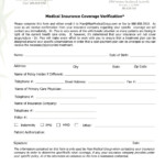 Medical Insurance Verification Form Templates Free Printable