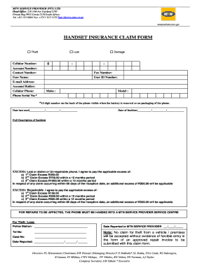 Mtn Insurance Claim Form Fill Online Printable Fillable Blank 