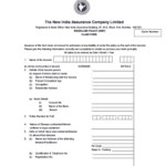 New India Assurance Claim Form For Ca Fill Online Printable