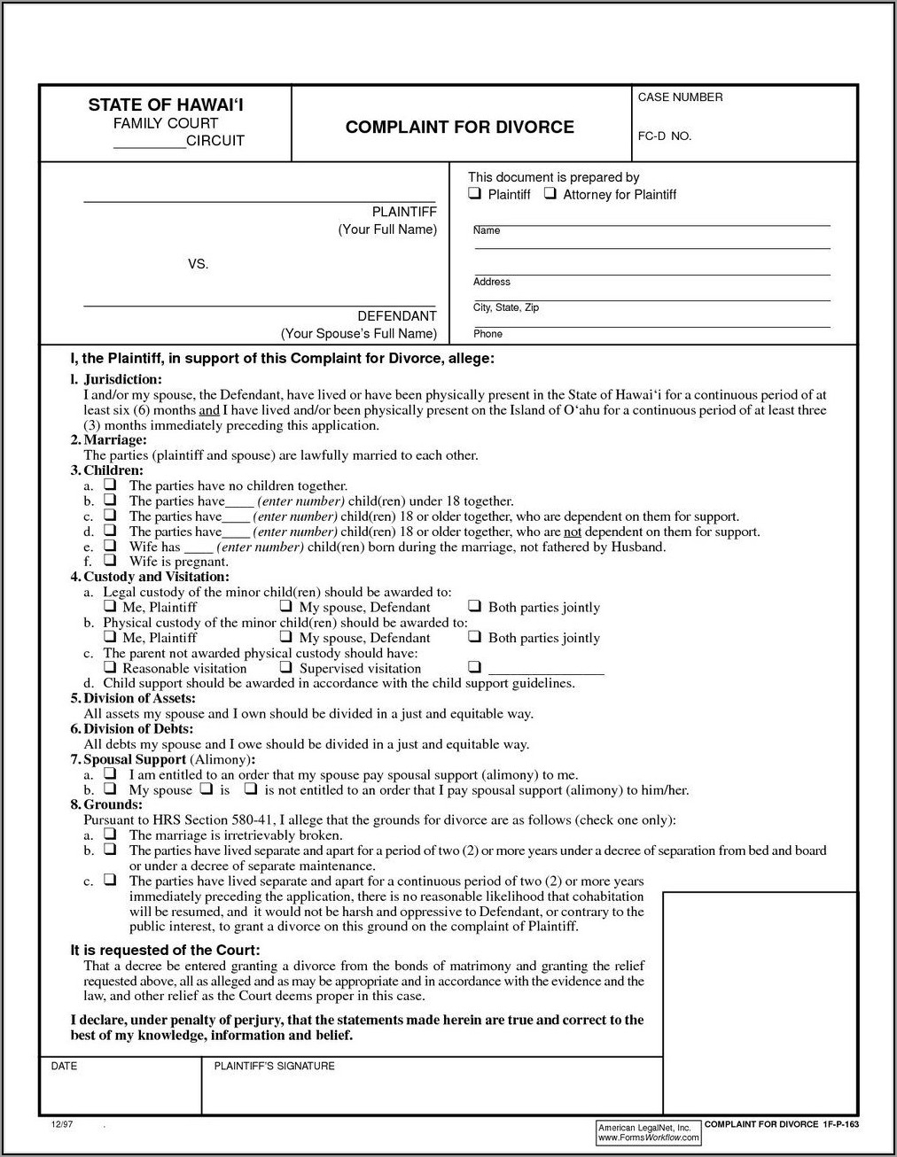 New York Supreme Court Uncontested Divorce Forms Form Resume 