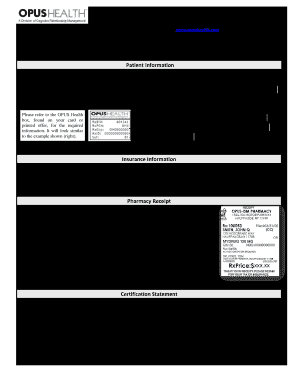 Opus Health Fill Online Printable Fillable Blank PdfFiller