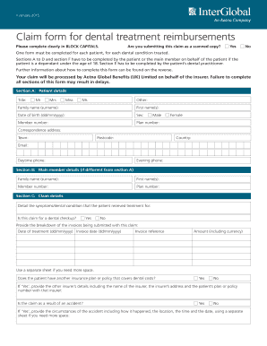 Printable Cigna Dental Claim Form Uk Edit Fill Out Download Forms 