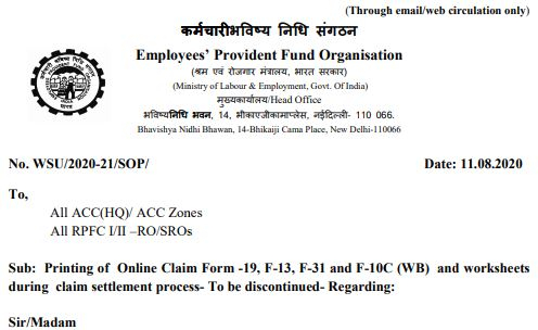 Printing Of Online Claim Form And Worksheets During Claim Settlement 