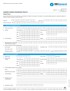 Sbi General Insurance Claim Form Pdf INSURANCE DAY