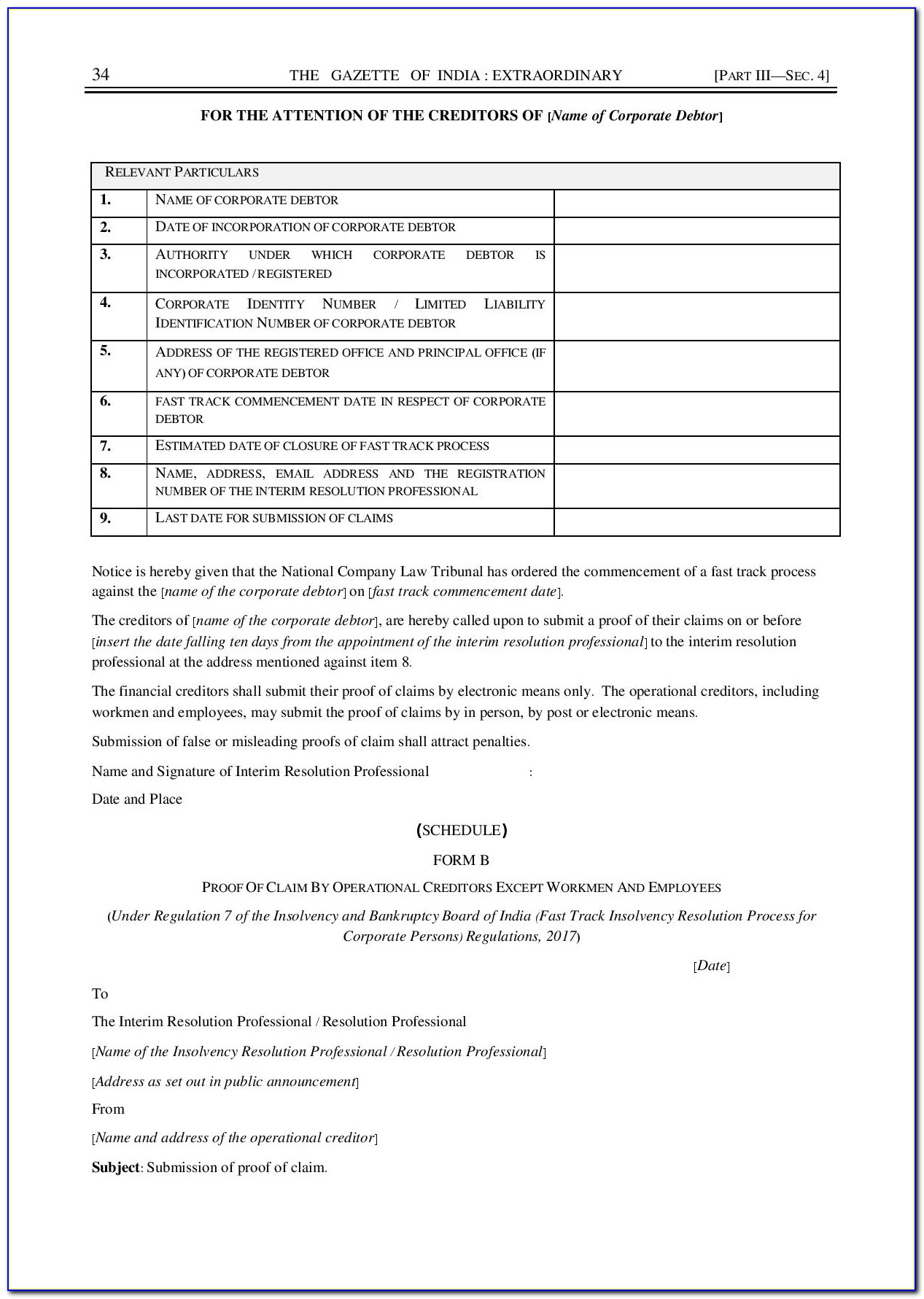 Secured Creditor Claim Form Form Resume Examples 8lDRNKeDav