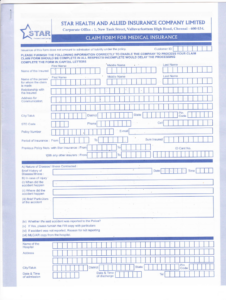 Star Health Claim Form Fill Online Printable Fillable Blank