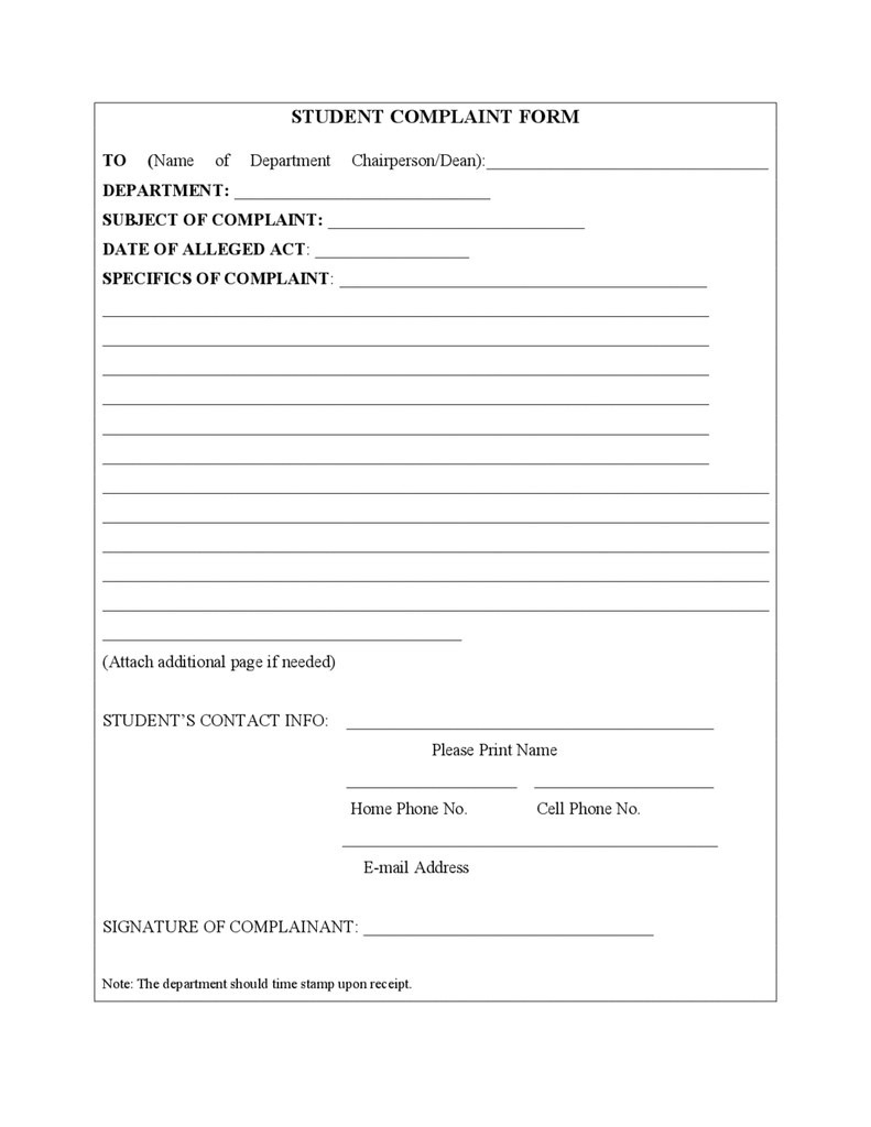 Student Complaint Form York College CUNY