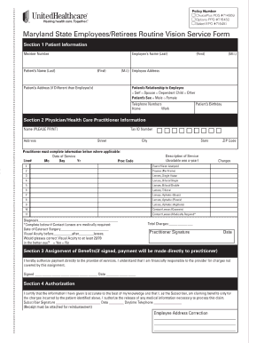 Submit State Of Maryland Vision Reimbursement Form And Document Samples 