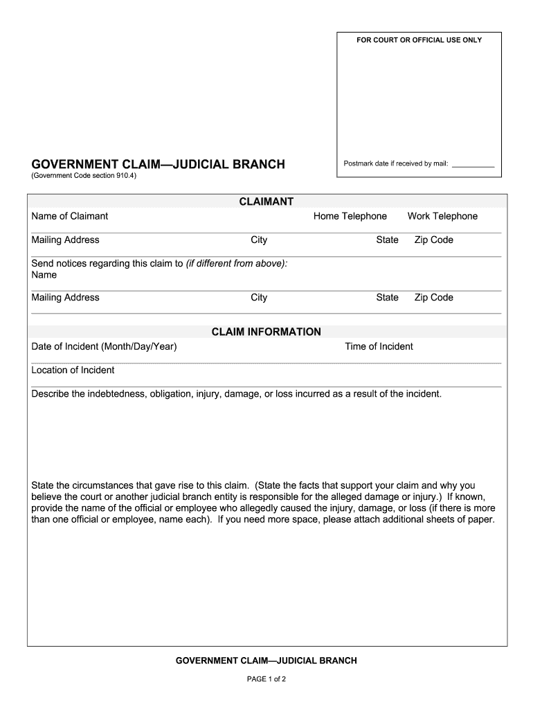 Superior Court Claim Fill Online Printable Fillable Blank PdfFiller