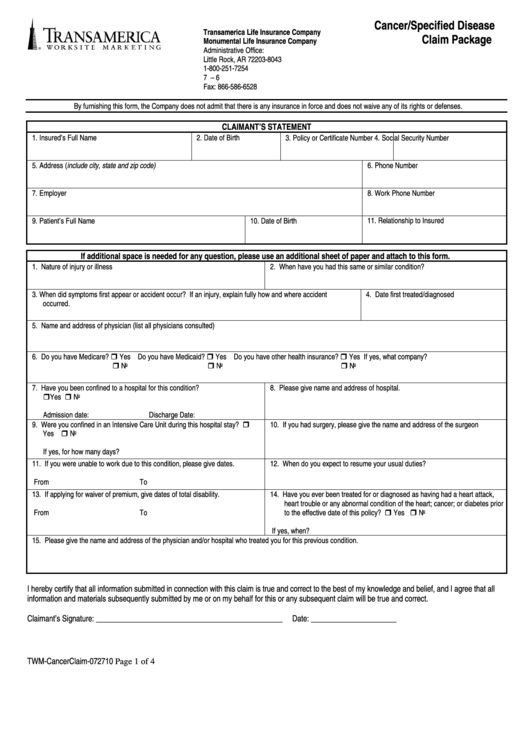 Top 10 Transamerica Life Insurance Forms And Templates Free To Download