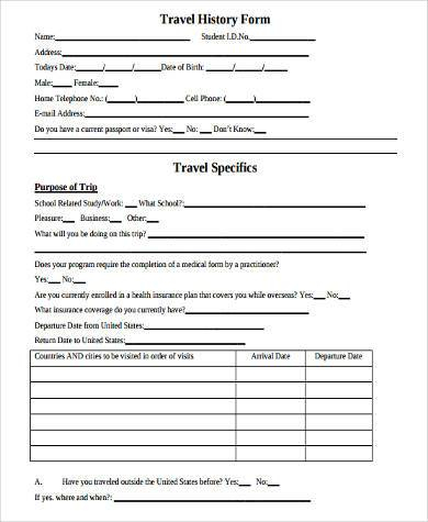 Travel Insurance Form Pdf Insurance