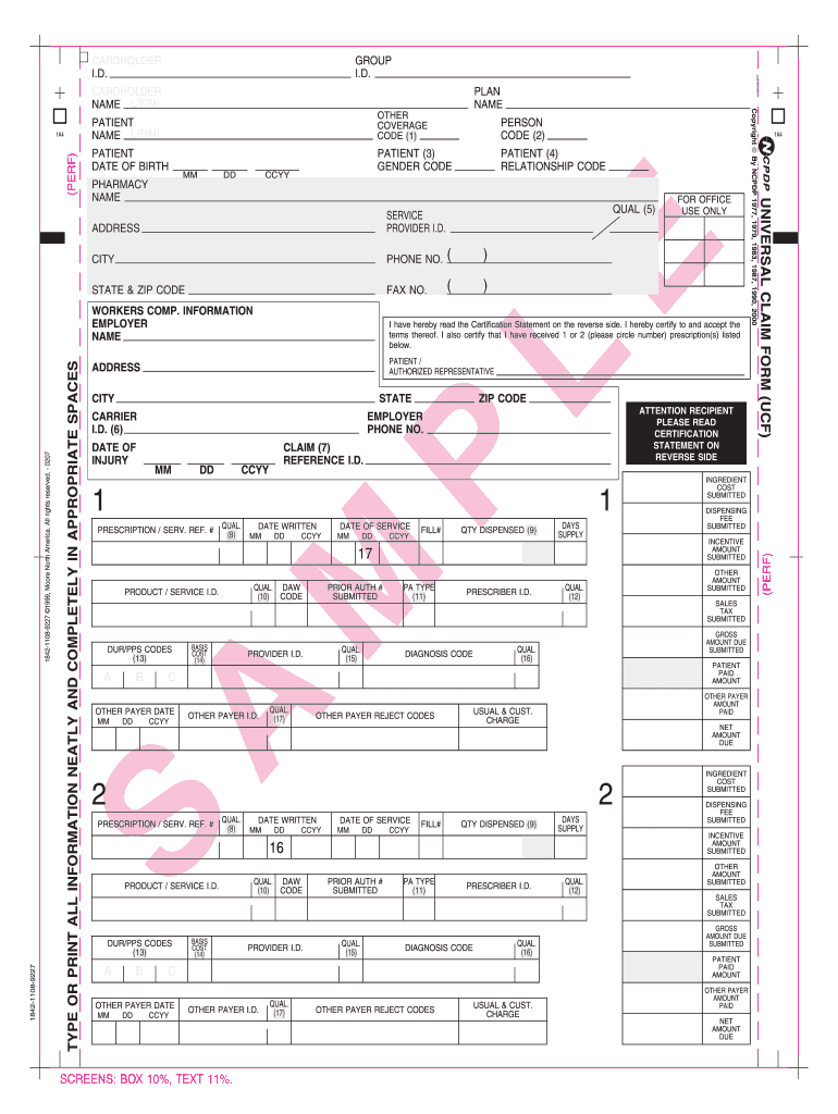 Universal Claim Form Pdf Fill Online Printable Fillable Blank 
