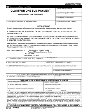 Va Form 29 4125 Fill Online Printable Fillable Blank PDFfiller