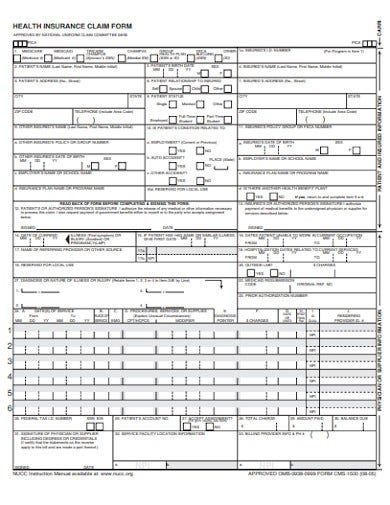 18 Health Insurance Claim Form Templates PDF DOC Free Premium 