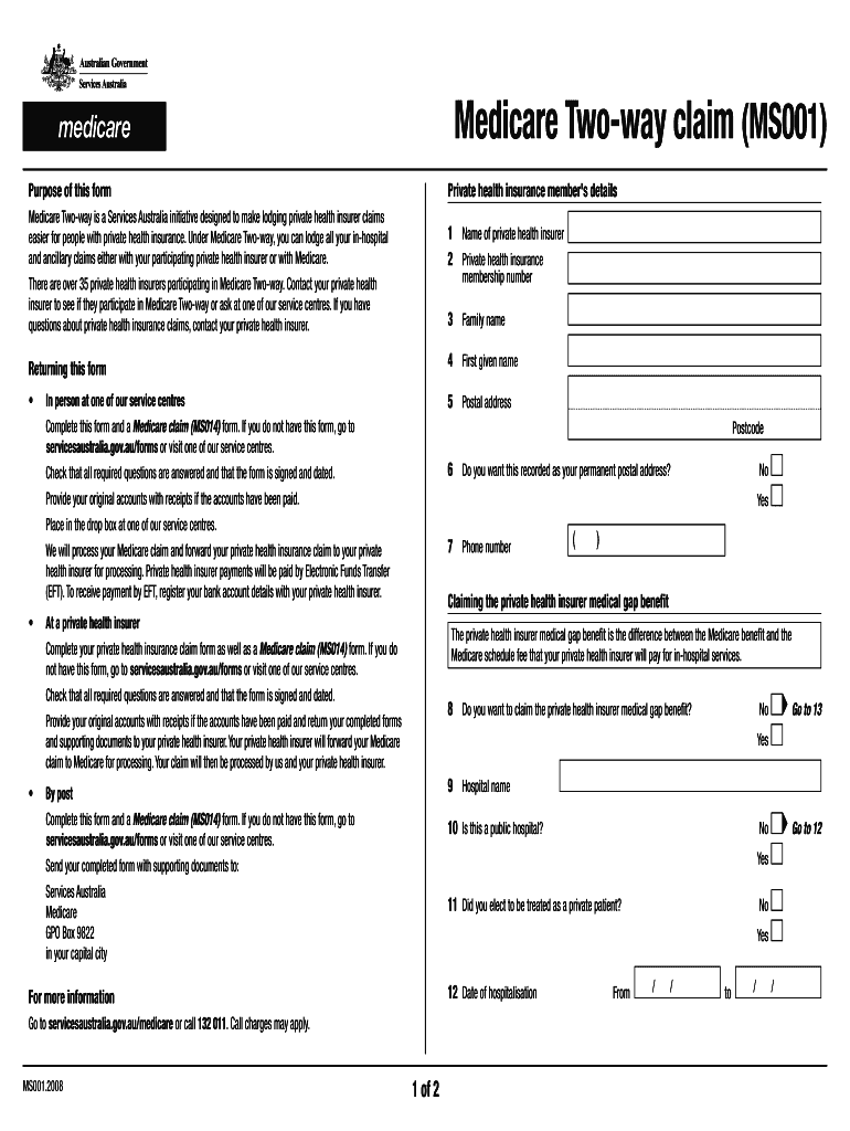 2020 2022 Form AU Medicare MS001 Fill Online Printable Fillable 