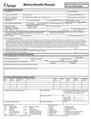 Aetna Claim Form Fill Online Printable Fillable Blank PdfFiller