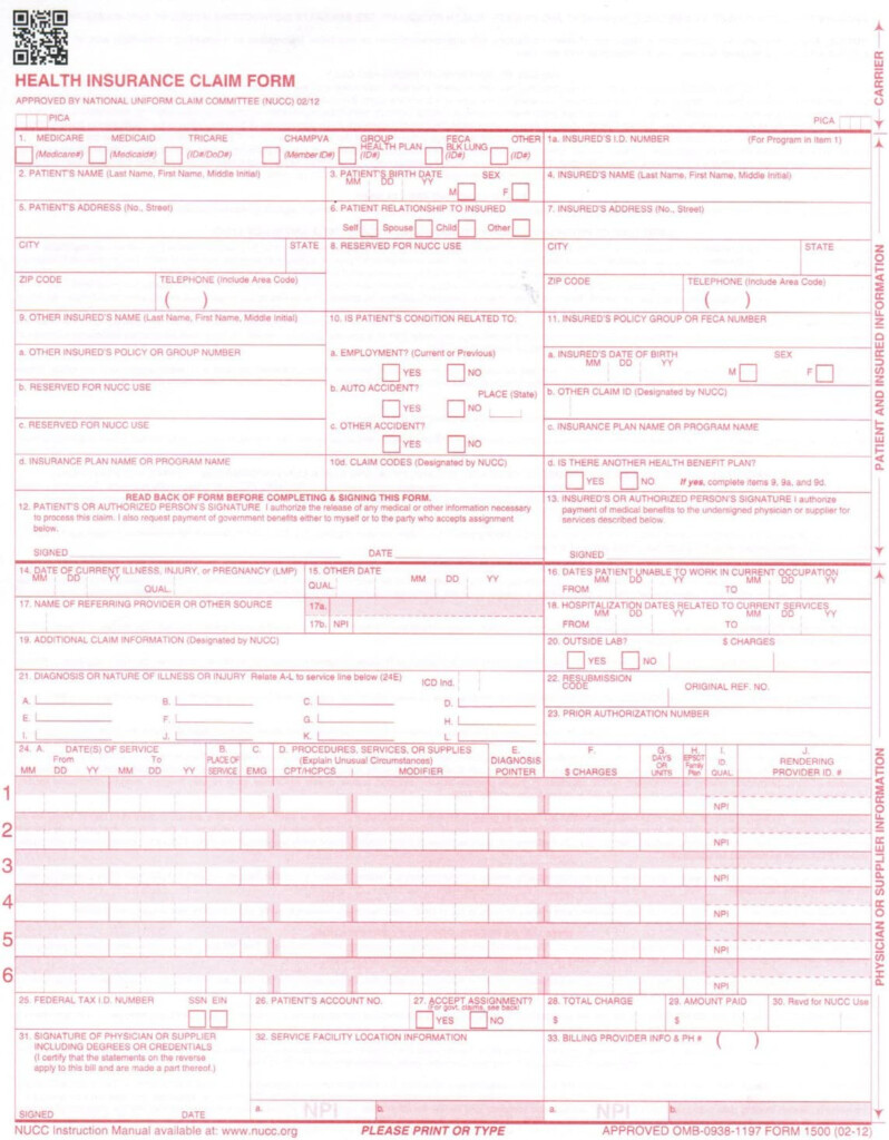 Amazon New CMS 1500 Health Insurance Claim Forms HCFA Approved 