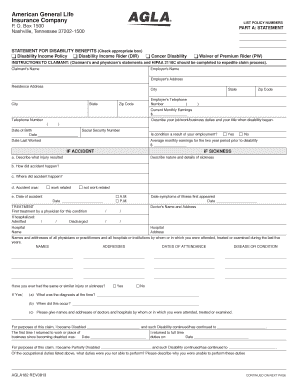 American General Life Insurance Nashville Tn Fill Online Printable 