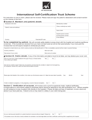 Axa Cashback Claim Form Fill Online Printable Fillable Blank