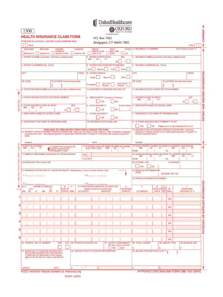 Cms Claim Form Fill Out And Sign Printable PDF Template SignNow