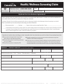 Colonial Life Health Wellness Screening Claim Form Printable Pdf 