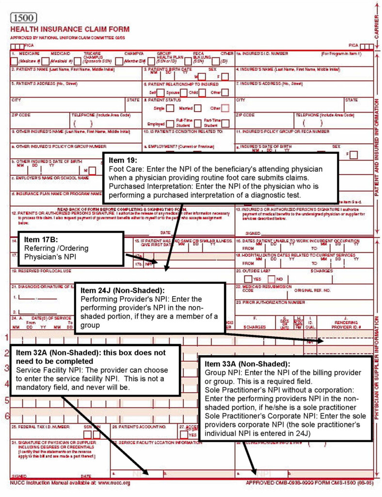 Copy Of Cms 1500 Claim Form Mysteriodesigns