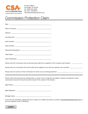 Csa Insurance Claim Form Designer war