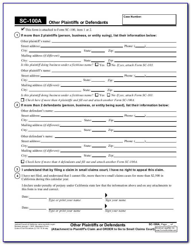 Download Small Claims Court Forms California Universal Network