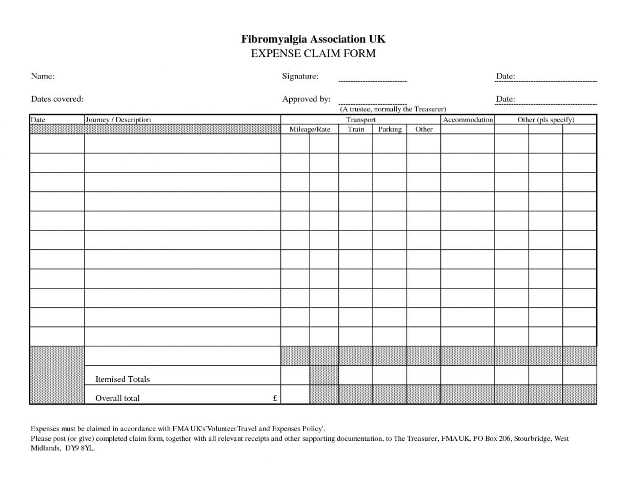 Expense Claim Form Template Microsoft Office 1 Excelxo