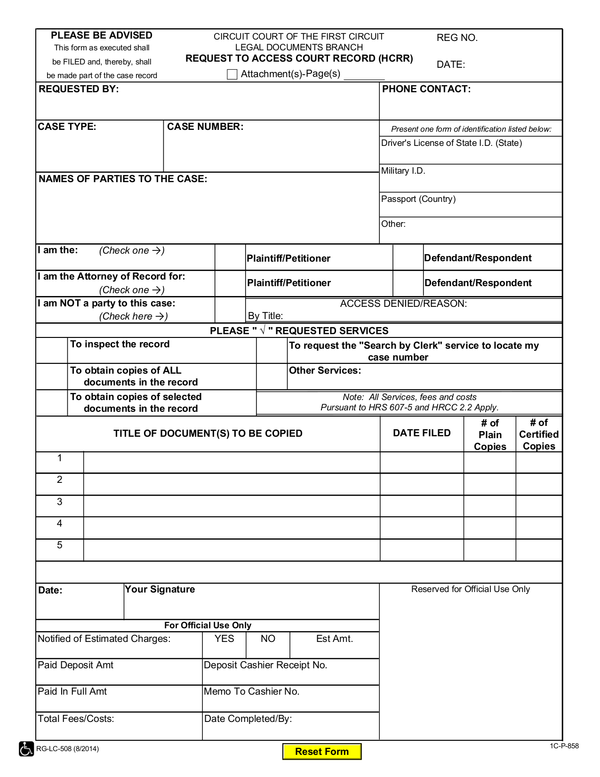 Fill Free Fillable Hawaii State Judiciary PDF Forms