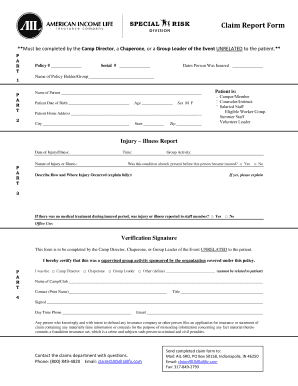 Fillable Online Download Claim Form American Income Life Fax Email 