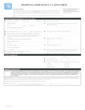 Fillable Online HOSPITAL INDEMNITY CLAIM FORM AMA Insurance Fax Email 