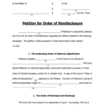 Fillable Online OCA Petition For Order Of Nondisclosure Form