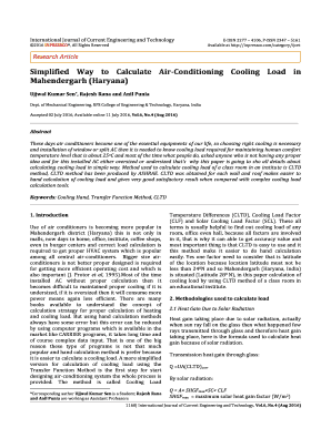 Fillable Online Simplified Way To Calculate Air Conditioning Cooling 