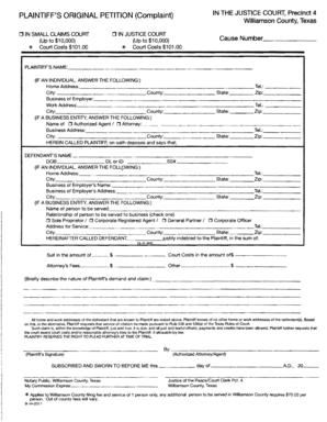 Fillable Online Wilco PLAINTIFFS ORIGINAL PETITION Complaint IN THE 