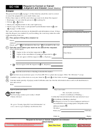 Form SC 108 Download Fillable PDF Or Fill Online Request To Correct Or 