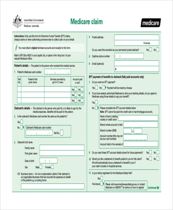 FREE 10 Sample Medicare Forms In PDF MS Word