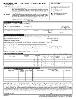 Great West Life Claim Form Fill Out Print Download Online Forms 