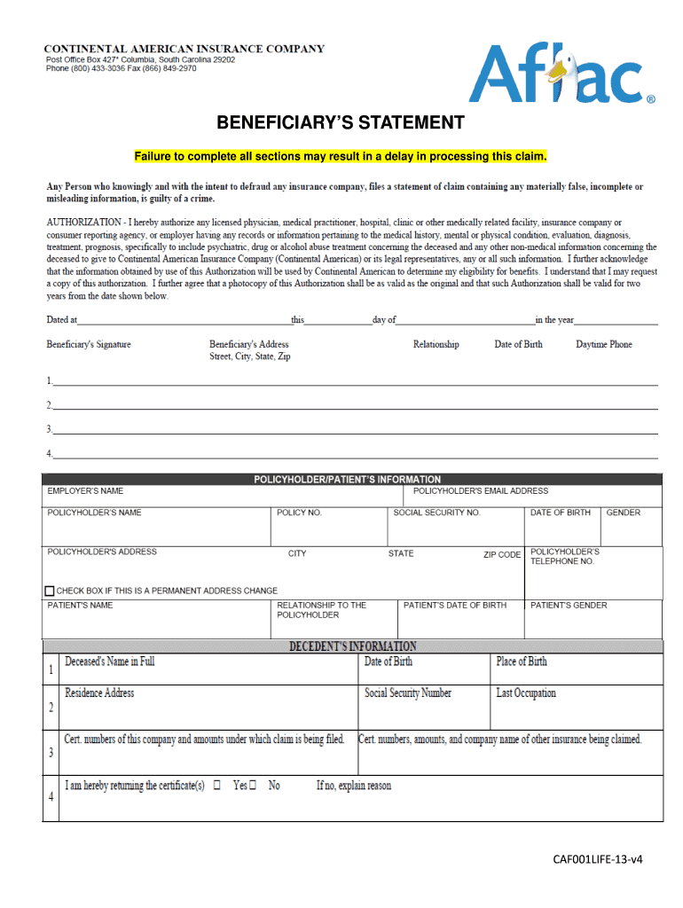 Groupclaimfiling Aflac Com Fill Out And Sign Printable PDF Template 