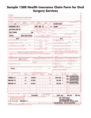 Health Insurance Claim Form Example Fill Online Printable Fillable 