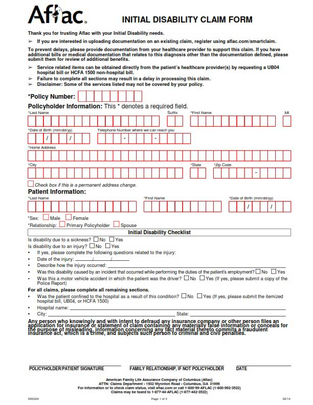 How Do Insurance Companies Pay Out Claims Aflac Accident Claim Form