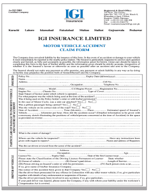 Igi Claim Form Fill Online Printable Fillable Blank PdfFiller