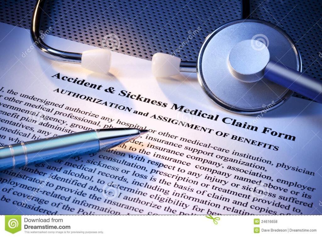 Insurance Medical Claim Form Stock Photo Image Of Accident 