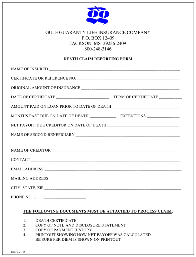 Jackson Life Insurance Claim Form Knitdesignerbd