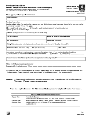 Jackson National Life Insurance Forms Fill Online Printable 