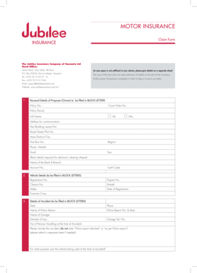 Jubilee Life Insurance Claim Form Fill Online Printable Fillable 