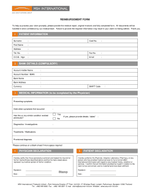 Msh Claim Form Fill Online Printable Fillable Blank PdfFiller