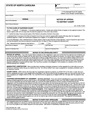 Nc Small Claims Court Forms Editable Fillable Printable Templates